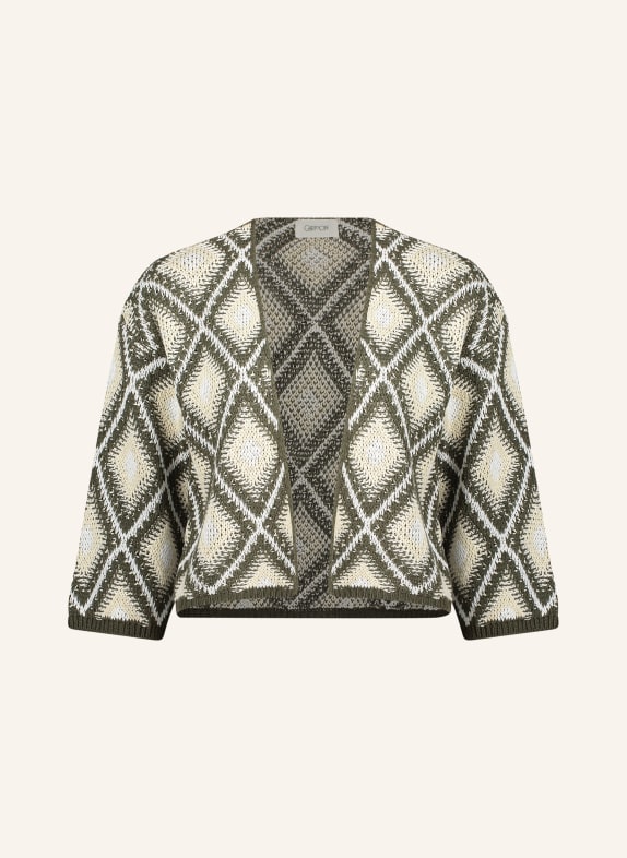 CARTOON Knit cover-up with 3/4 sleeves BEIGE / GREEN / WHITE