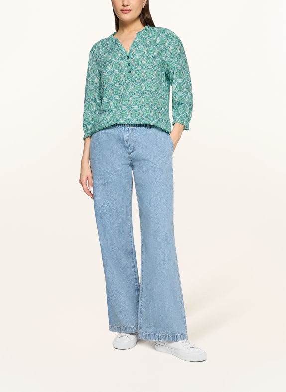 CARTOON Blouse met 3/4-mouwen WIT / LICHTGROEN / GROEN