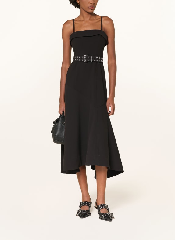 GANNI Kleid SCHWARZ