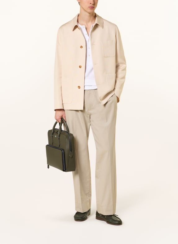 MONTBLANC Saffiano-Laptop-Tasche SARTORIAL KHAKI / SILBER / SCHWARZ