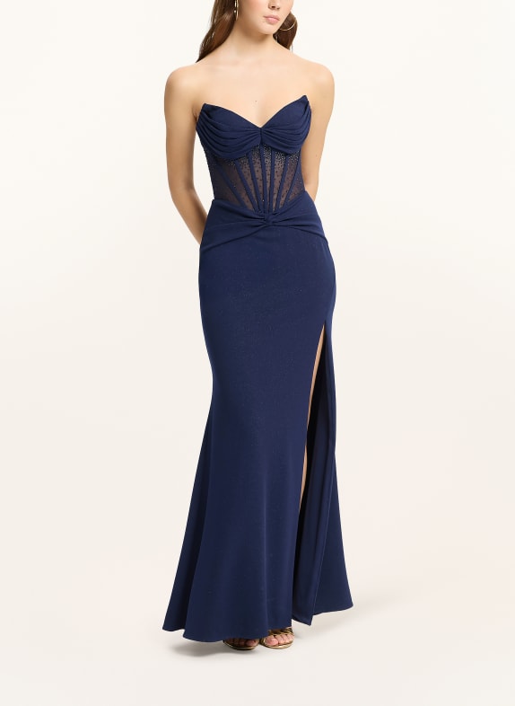 Hey Kyla Abendkleid mit Schmucksteinen DUNKELBLAU