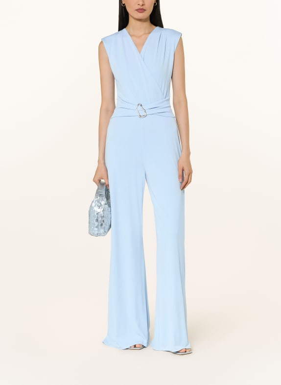SWING Jumpsuit van jersey LICHTBLAUW / ZILVER