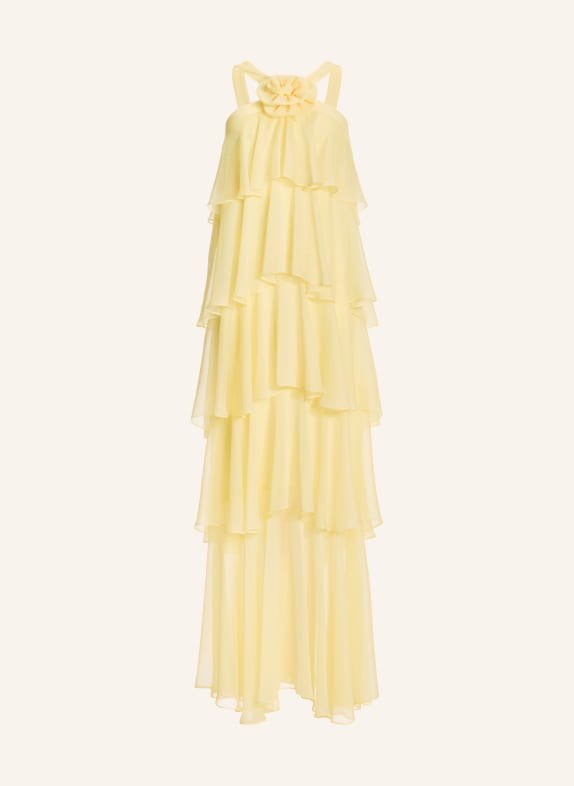 SWING Abendkleid mit Volants GELB