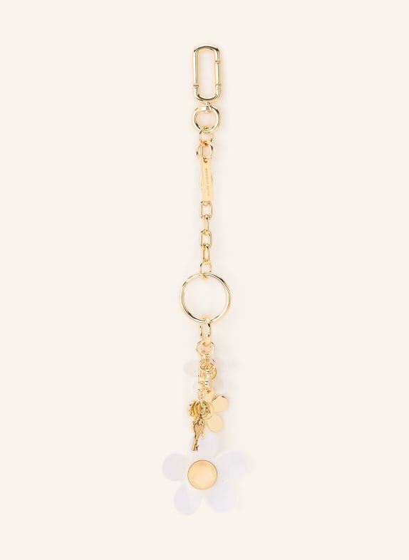 MARC JACOBS Bag charm THE CLUSTER CHARM GOLD / WHITE
