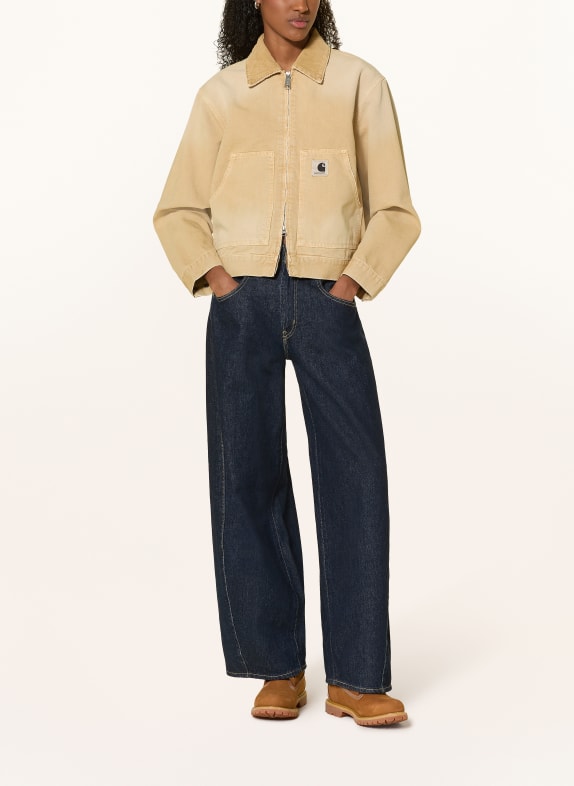 carhartt WIP Jeansjas DEARBORN 0ME17 Dusty H Brown / Dusty H Brown, destroy wash