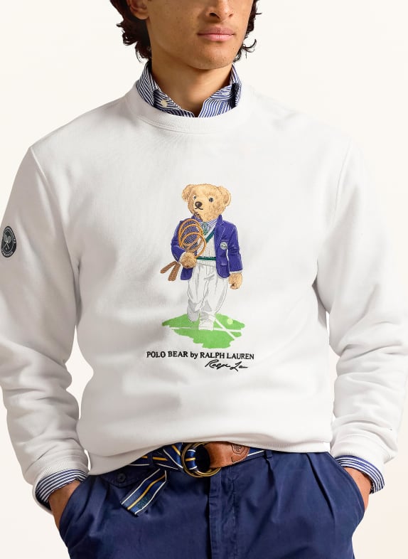 POLO RALPH LAUREN Sweatshirt WEISS / GRÜN / DUNKELBLAU