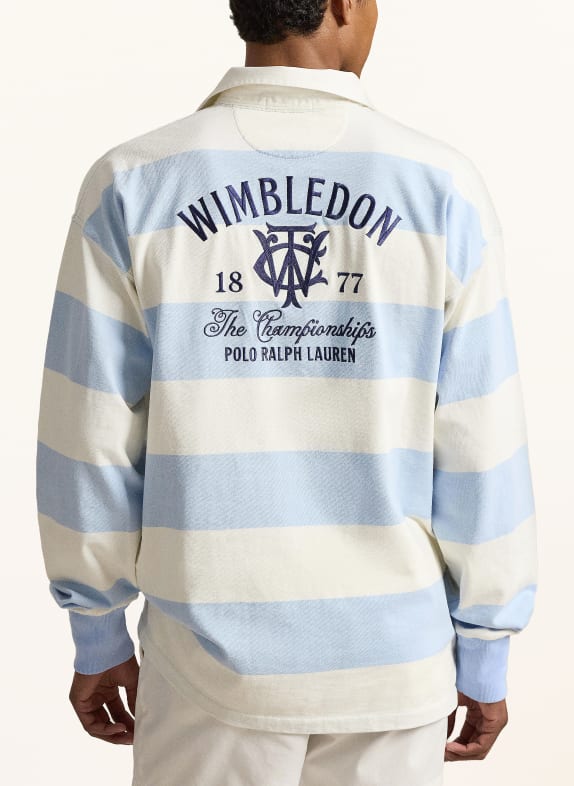 POLO RALPH LAUREN Rugbyshirt WEISS / HELLBLAU / DUNKELBLAU
