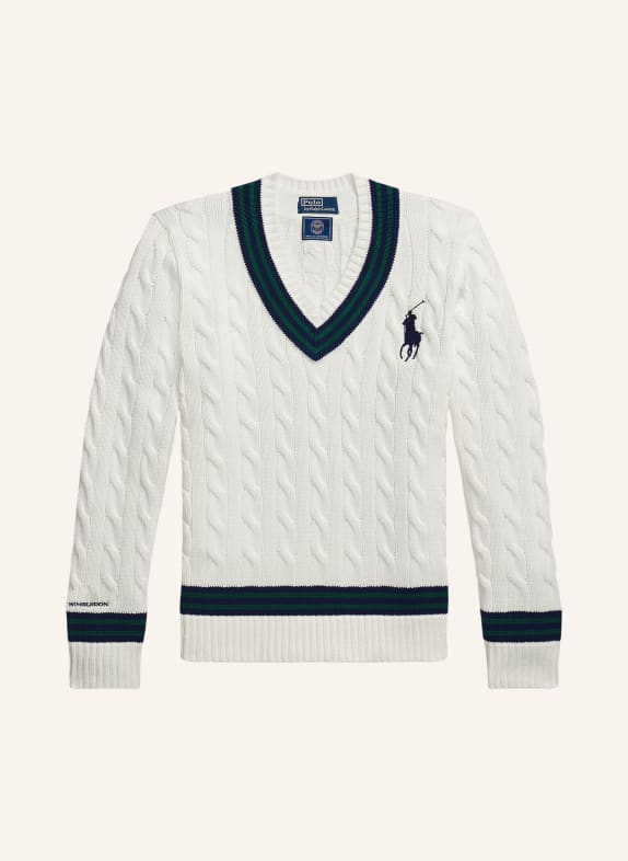 POLO RALPH LAUREN Pullover WEISS / DUNKELGRÜN / DUNKELBLAU