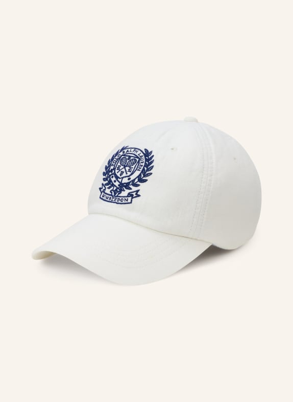 POLO RALPH LAUREN Linen cap WHITE / BLACK