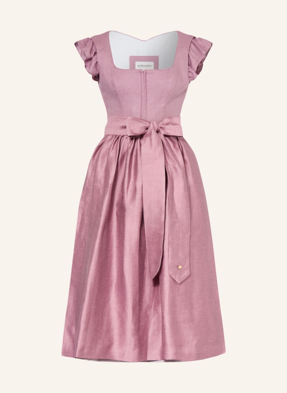 AlpenHERZ Dirndl MARIE mit Leinen und Rüschen ALTROSA