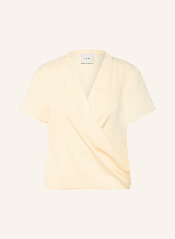 Calvin Klein Wrap-style blouse LIGHT YELLOW