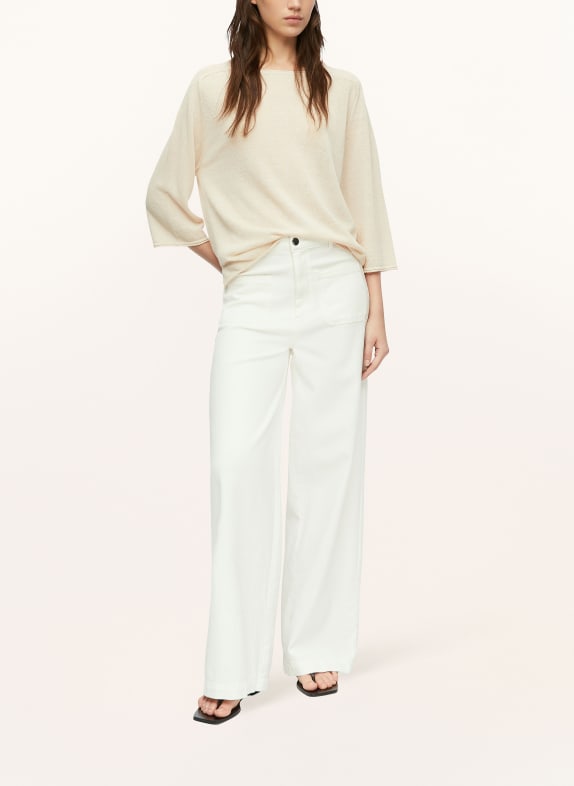 comma Trui met linnen en 3/4-mouwen BEIGE