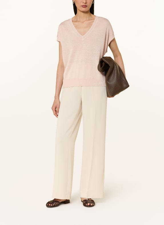 comma Vest met linnen BEIGE