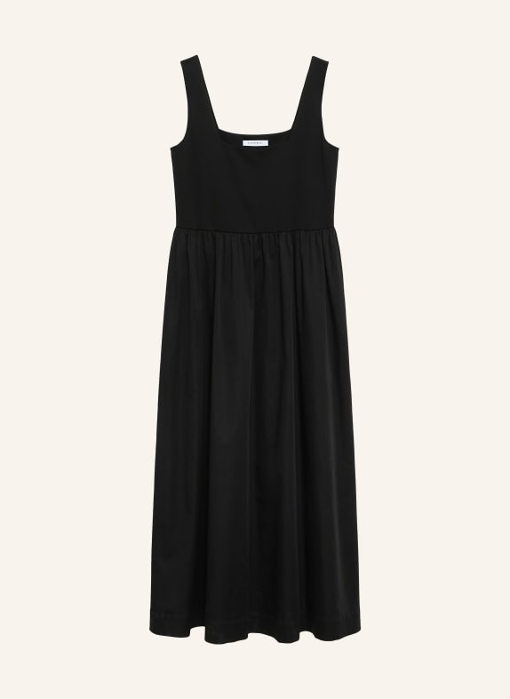 comma Kleid im Materialmix SCHWARZ