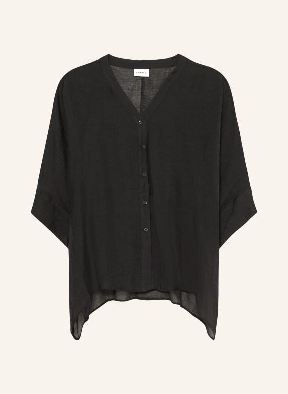 comma Bluse mit 3/4-Arm SCHWARZ