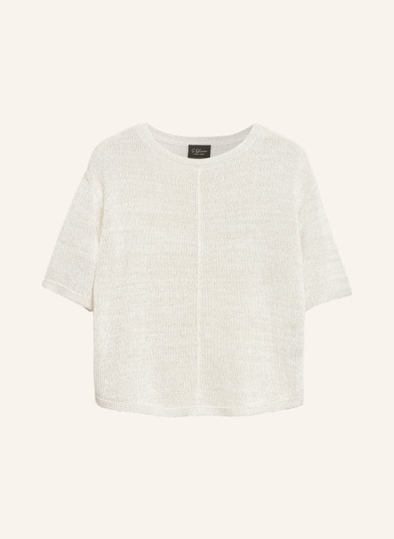 s.Oliver BLACK LABEL Knitted shirt with glitter yarn ECRU / GOLD