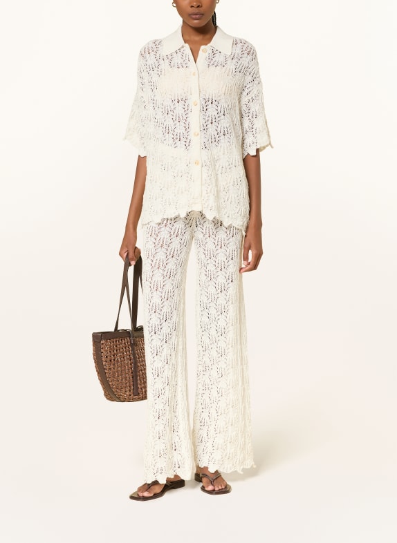 LEZU Gebreide blouse MERVE WIT