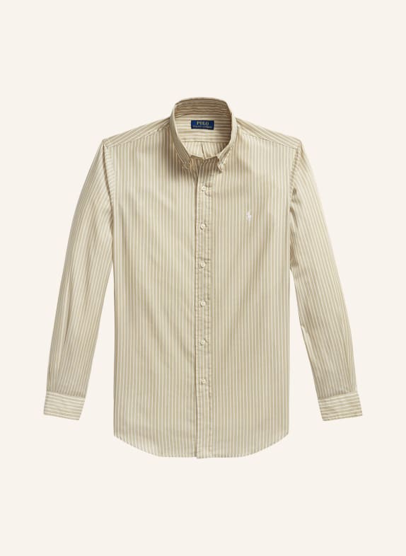 POLO RALPH LAUREN Koszula Custom Fit BEŻOWY / BIAŁY