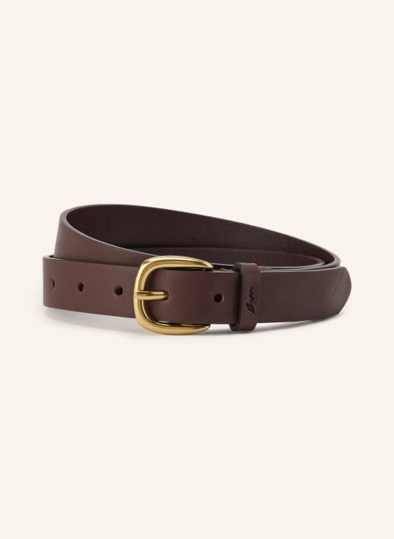 BOSS NARSI Leather Belt DARK BROWN