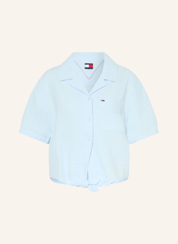 TOMMY JEANS Musselinbluse HELLBLAU