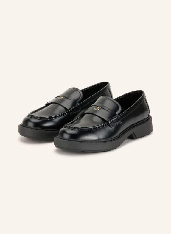 HUGO Penny-Loafer ANGEY SCHWARZ / GOLD