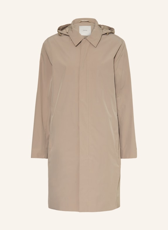 Calvin Klein Coat with detachable hood BEIGE