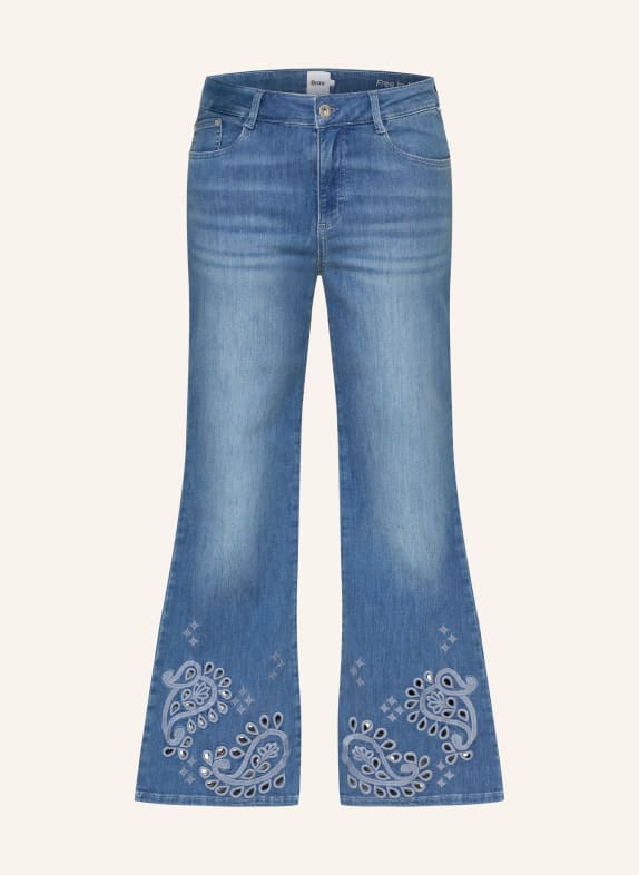 BRAX Bootcut-jeans SHAKIRA S med hulmønster 15 USED STONE BLUE