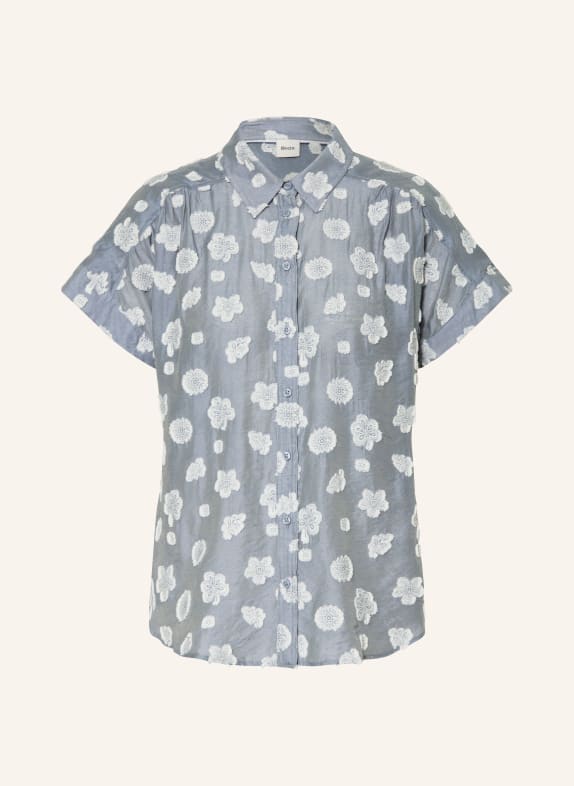 BRAX Blouse in a mix of materials GRAY / WHITE
