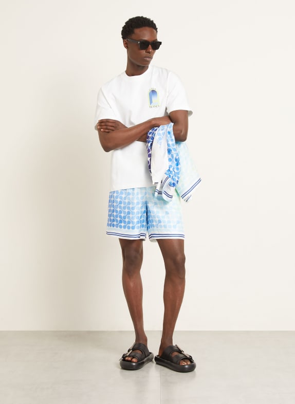 Casablanca T-shirt ARCHES WIT / NEONGROEN / BLAUW