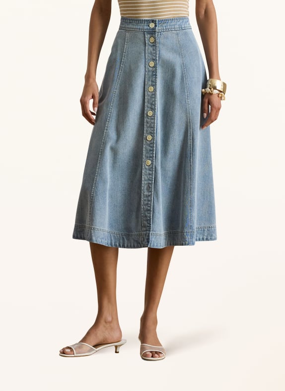 LAUREN RALPH LAUREN Jeansrock HELLBLAU