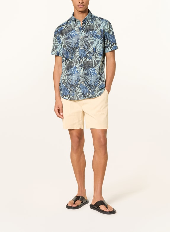 camel active Korte mouwen overhemd Regular Fit BLAUW / LICHTGROEN