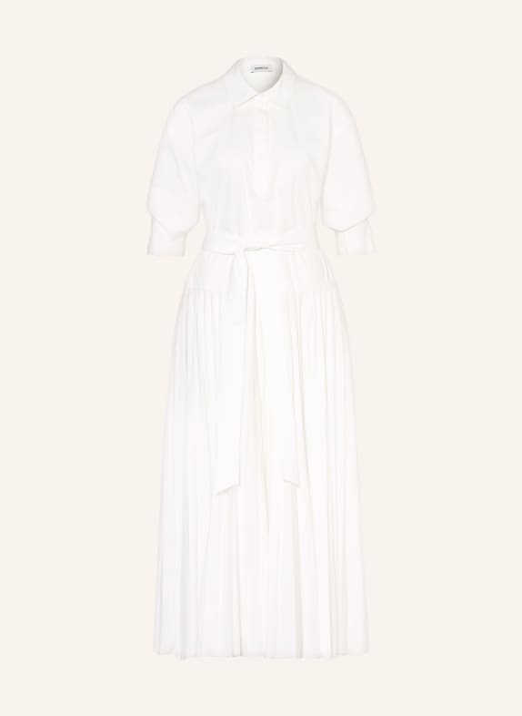 SIMKHAI Shirt-style dress with pleats WHITE