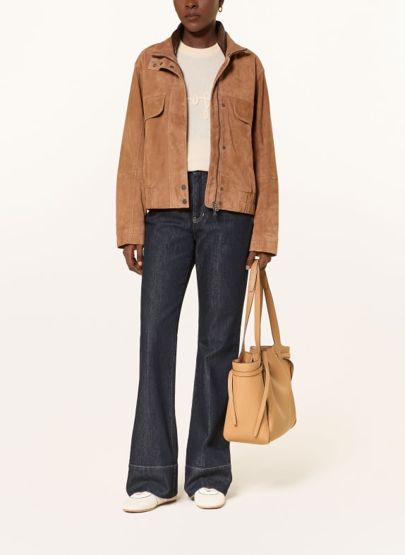 BOGNER Velourslederjacke ANOUK COGNAC