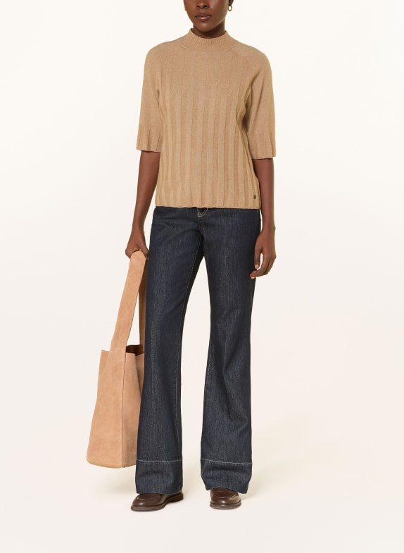 BOGNER Gebreid shirt TINA met kasjmier CAMEL