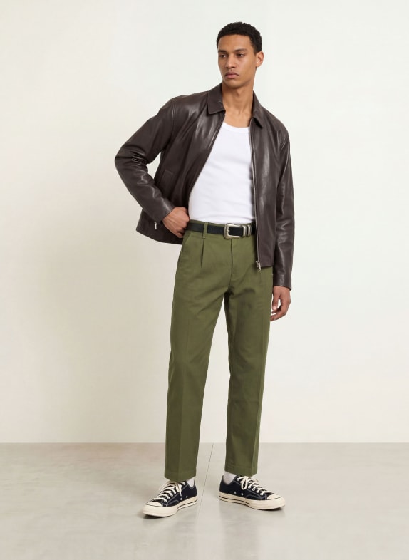 G-Star Chino PLEATED LOOSE TAPERED Tapered Fit KHAKI