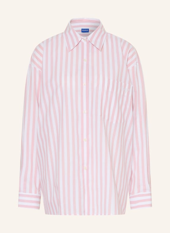 HUGO ELISANA Shirt Blouse DUSKY PINK / WHITE
