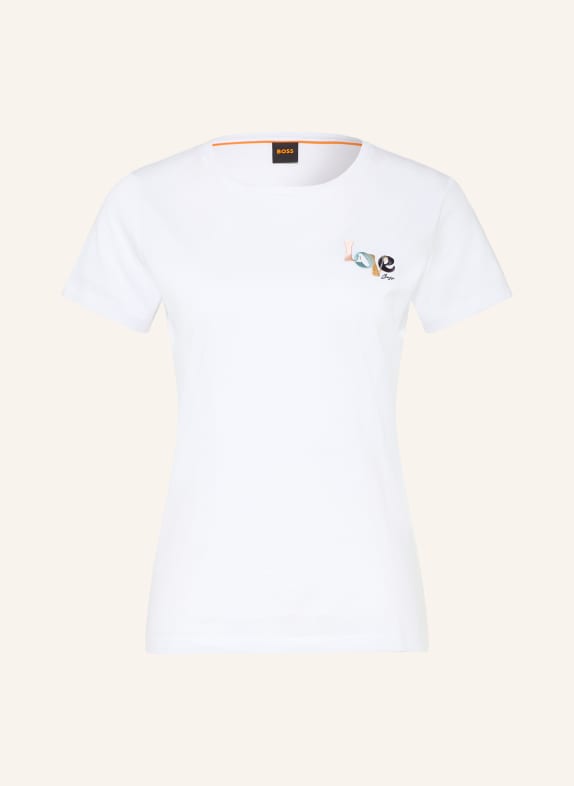 BOSS T-Shirt ELOVE WEISS / CAMEL / SCHWARZ