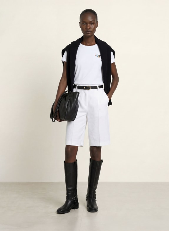 BOSS T-shirt ELOVE WIT / CAMEL / ZWART
