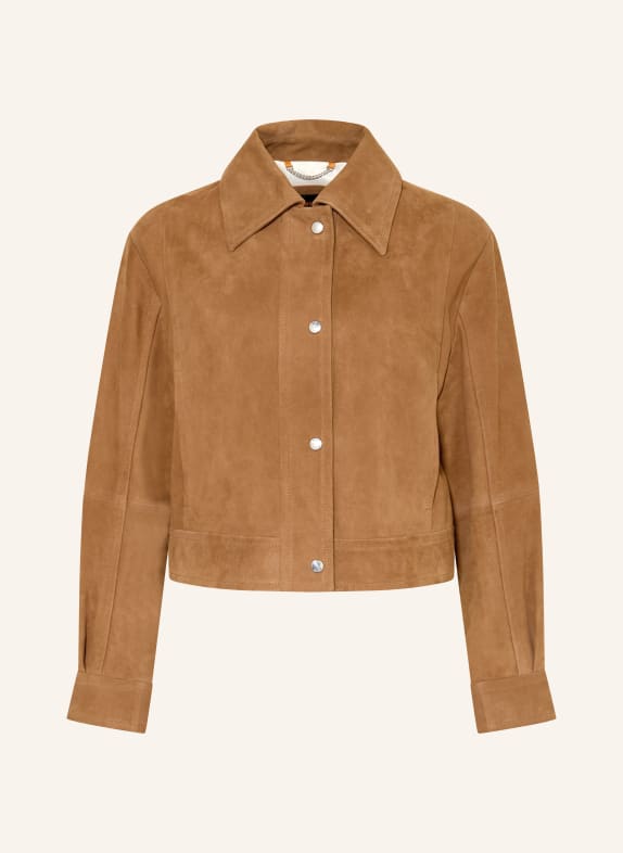 BOSS Leren blouson SALISA COGNAC
