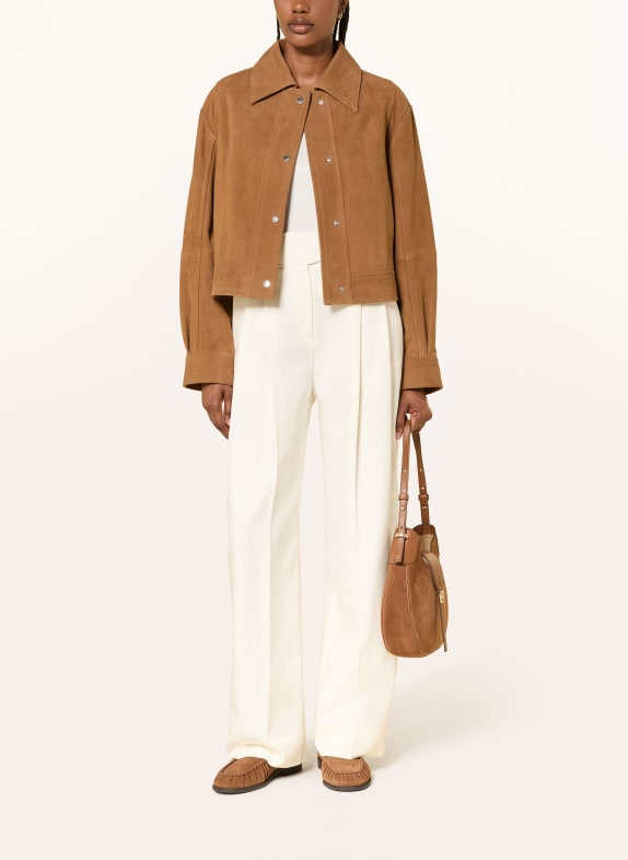 BOSS Blouson en cuir SALISA COGNAC