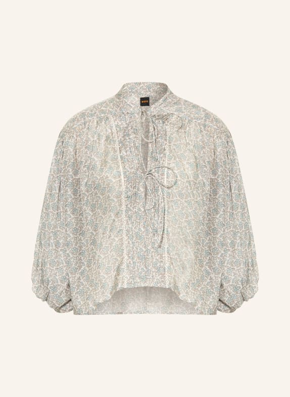 BOSS Blusenshirt BALES mit 3/4-Arm MINT / TAUPE / WEISS