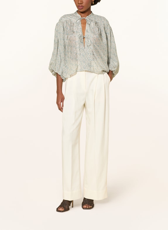 BOSS BALES-blouse met 3/4-mouwen MINT / TAUPE / WIT