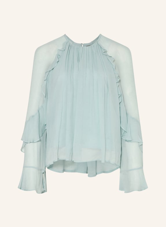 BOSS Blusenshirt BRADIA mit Volants TÜRKIS