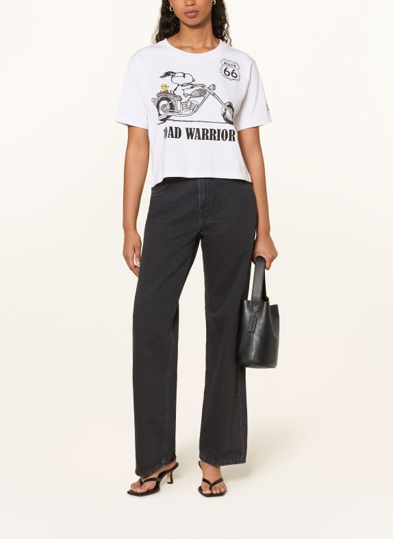 Princess GOES HOLLYWOOD T-Shirt mit Schmucksteinen WEISS / HELLGRAU / SCHWARZ