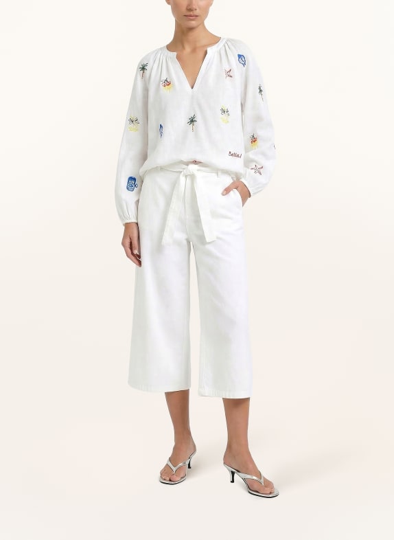 oui Blouse WIT / ROOD / GEEL