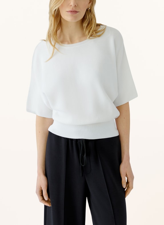 oui Tricou din tricot ALB