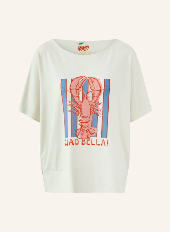 oui T-Shirt CREME / HELLROT / BLAU