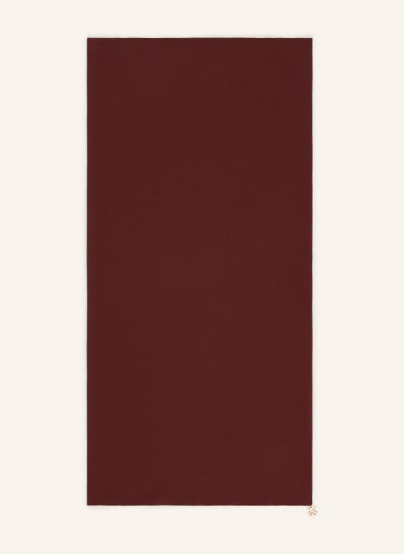 HUGO Foulard SEYORA MARRON FONCÉ / OR