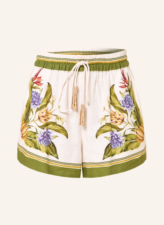 FARM RIO Linen shorts CREAM / RED / GREEN