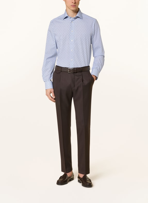 ETON Overhemd Contemporary Fit LICHTBLAUW / BRUIN / DONKERBLAUW